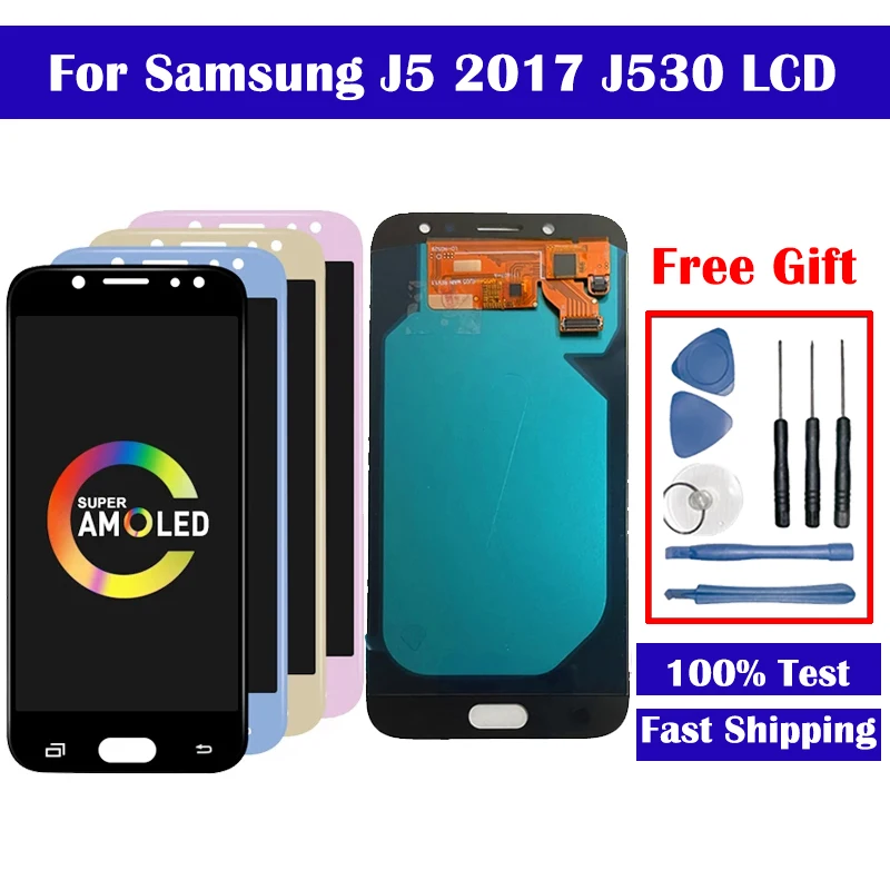 Amoled Lcd For Samsung Galaxy J5 17 Display J530 J530f Amoled Lcd Display Touch Screen Digitizer Assembly J5 Pro 17 Lcd Mobile Phone Lcd Screens Aliexpress
