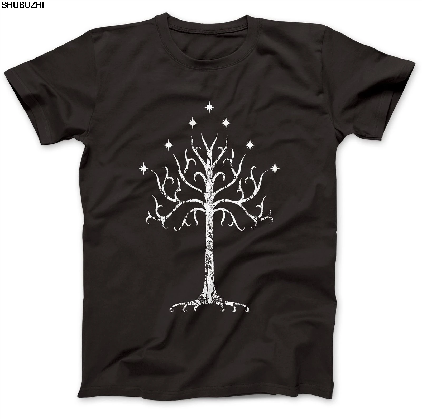 

White Tree Of Gondor Tolkien T-Shirt 100% Premium Cotton Mordor Middle Earth sbz1054