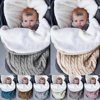 

8 Colors Winter Autumn Newborn Baby Blanket Swaddle Sleeping Bag Kids Toddler Sleep Sack Stroller Wrap Warm Sleeping Bag