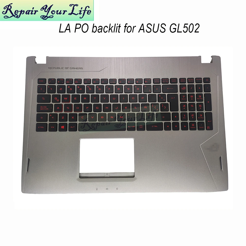 Palmrest C Ŀִ ο LA ƾ Ű Asus ROG Strix GL502V GL502VMK PO/ Ʈ Ű Ʈ