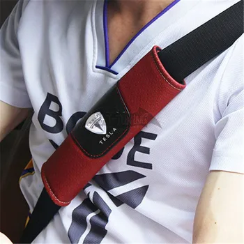 

2X Car Safety Belt Cover For Tesla Model S Model X Model 3 Shoulder Protector Seat Belt Pad Leather Styling Part Car Accessories