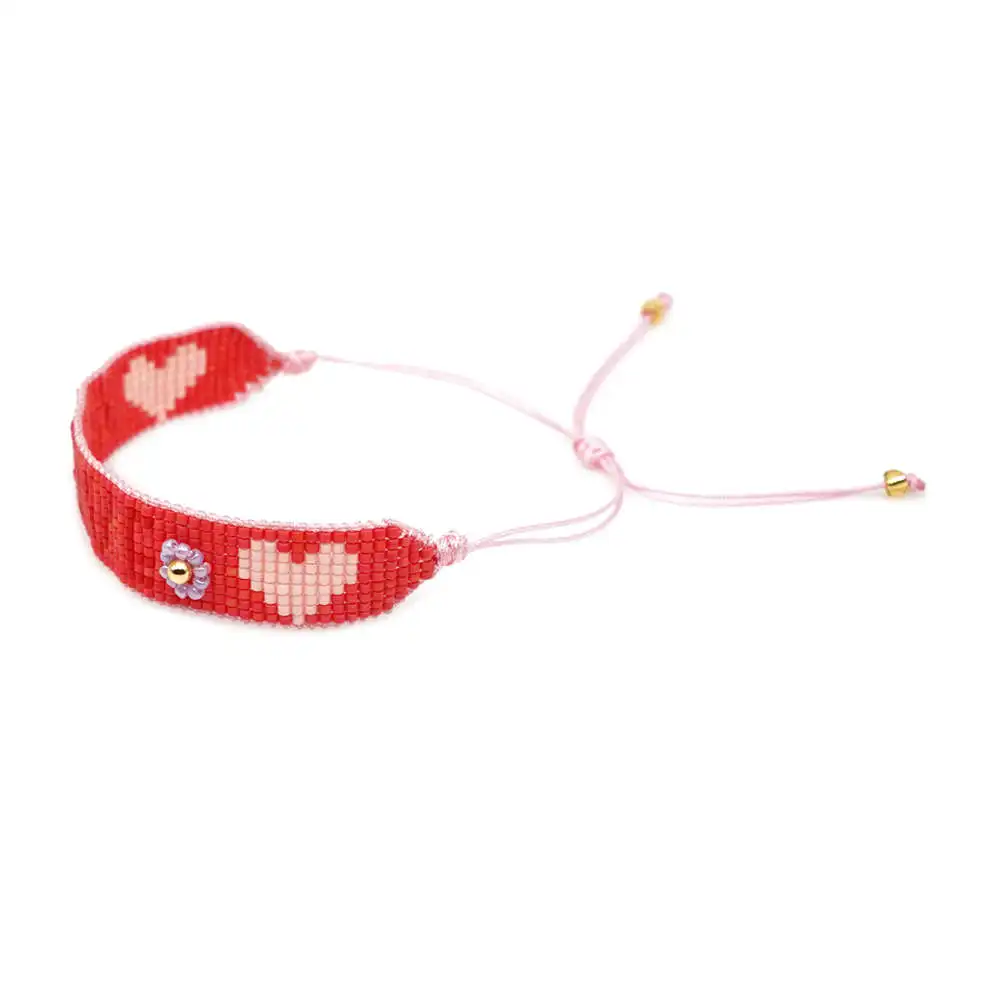 Go2boho браслеты-манжеты для женщин MIYUKI браслет с сердцем Love Pulseras Mujer Bileklik богемные Цветочные украшения для влюбленных подарок для влюбленных