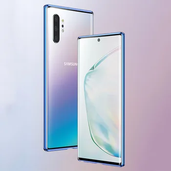 

360 Full Coverage Tempered Glass case Double Tempered Glass Case Magnetic Adsorption case for Samsung Galaxy Note 9 10 PLUS