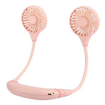 

Portable Wearable Neckband Neck Hanging Fan USB Rechargeable Mini Ultra-Silence Folding Handheld Fan