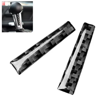 

2pcs Carbon Fiber ABS Gear Shift Handle Cover Trim For Ford Mustang 2015-2019