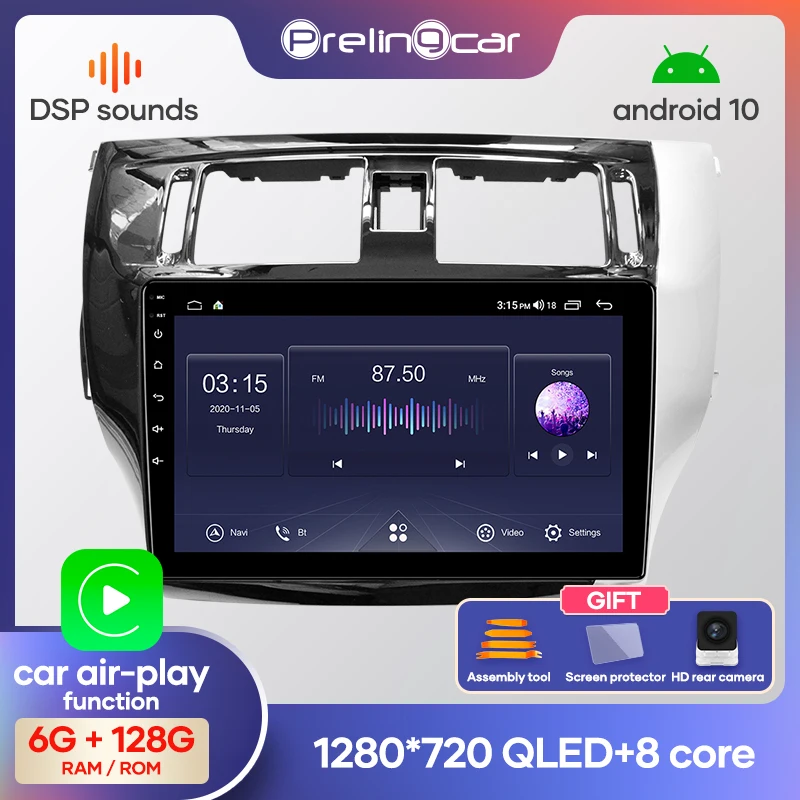 Автомагнитола Prelingcar 2 Din Android 10 0 без DVD мультимедийный видеоплеер GPS-навигация для