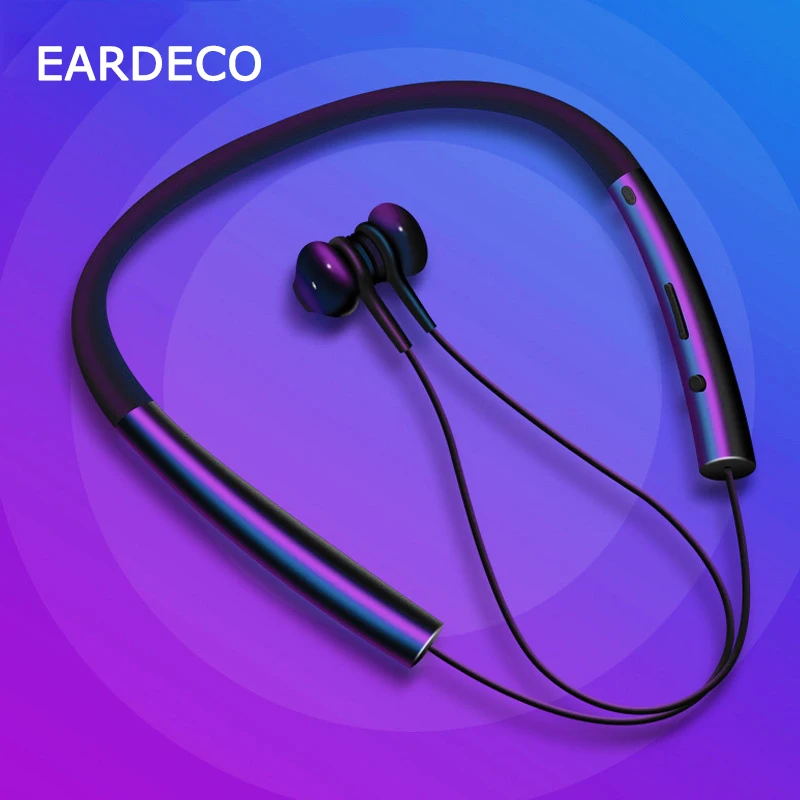 Наушники EARDECO Bluetooth беспроводные наушники магнитные шейные наушники громкой связи спортивные стерео наушники для Xiaomi с микрофоном