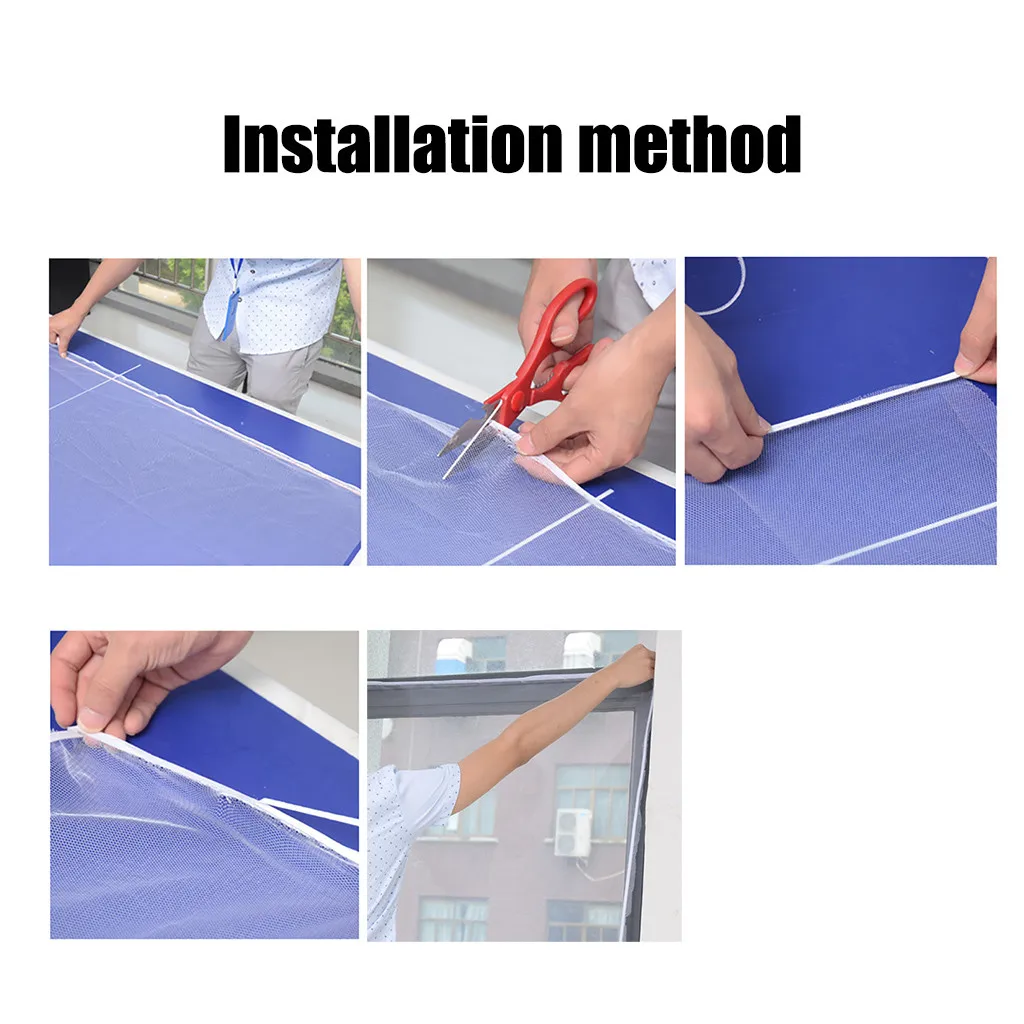 DIY противомоскитная сетка москитная с самоклеящимися полосками|Садовая сетка| |