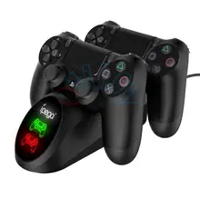 Прямая для контроллера PS4 Joypad Джойстик ручка двойной USB быстрая зарядка док-станция для Playstation 4 PS4 Slim/PS4 Pro
