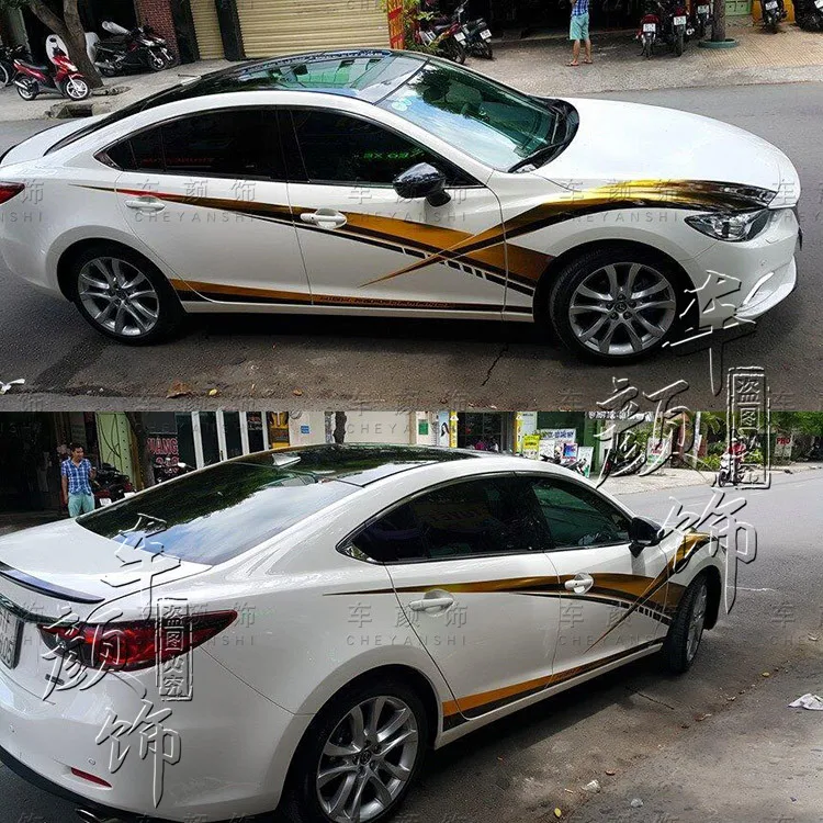 

Наклейки на автомобиль для Mazda 3, внешний вид кузова автомобиля, индивидуальная модификация спортивной модели