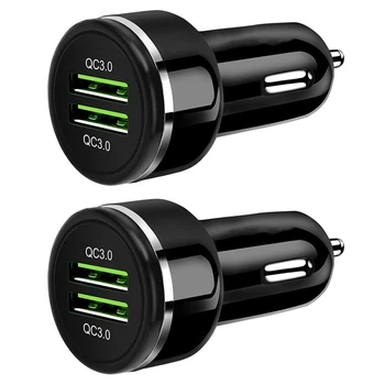 

Car Charger,Quick Charge 3.0,48W 6A Dual QC3.0 USB Fast Car Charger Adapter Compatible for Galaxy S10+ Note 9,for iPhone Xs Max