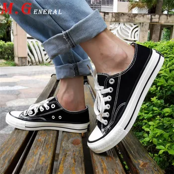 

Non-slip Summer Shoes for Men Shoes Couple Casual Vulcanized Sneakers Retro Lace Up Men's Black Sneakers Sapatos Masculino C10