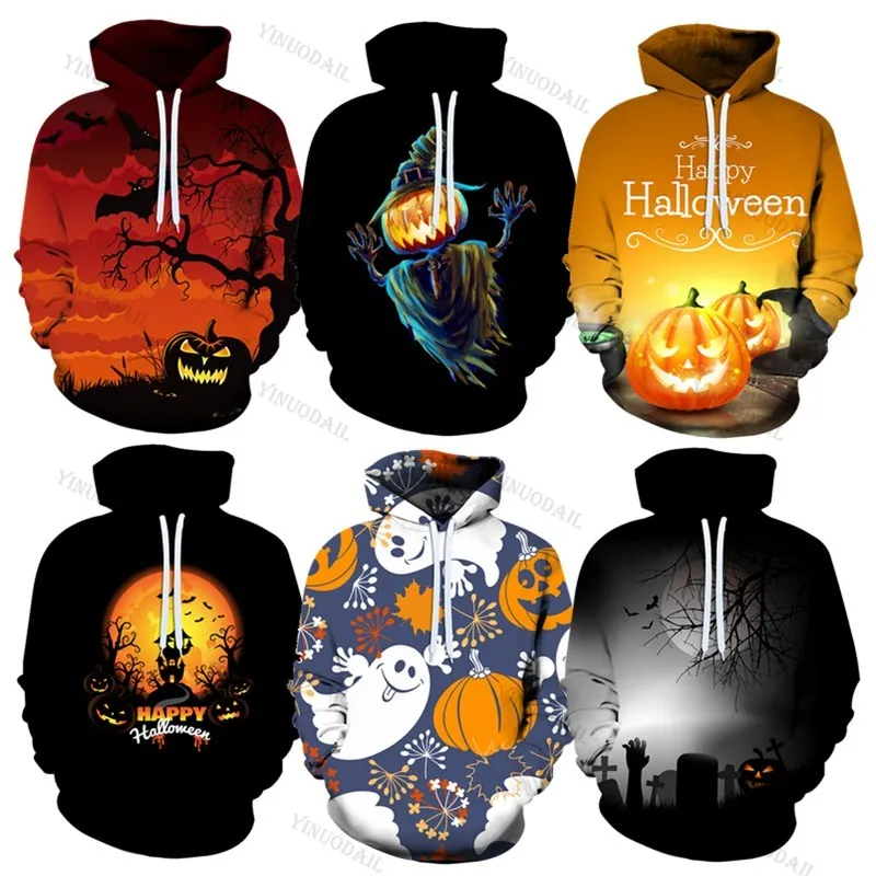 

2020 Halloween New 3D Printing Sweatshirt Men and Women Fashion Hoodie Happy Halloween Gift Harajuku Hoodie Casual Hoodie