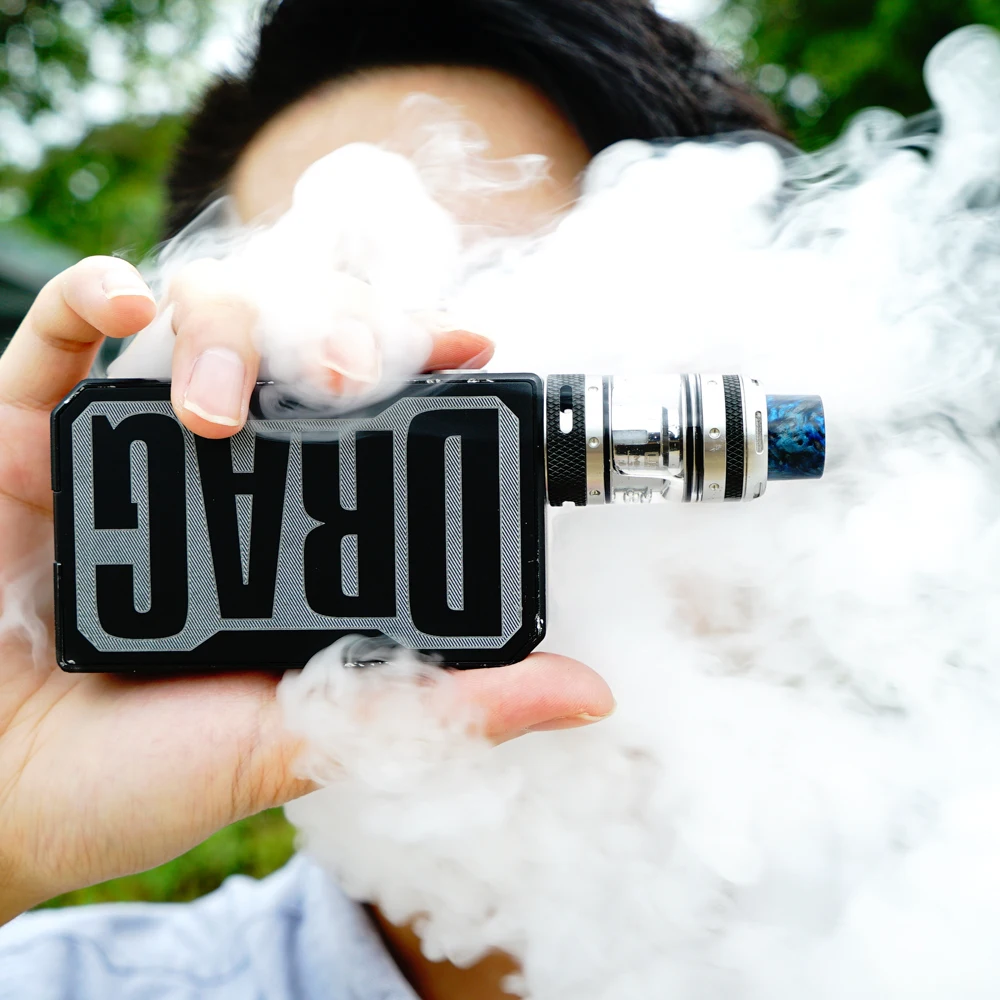 VOOPOO Black Drag 157 Вт TC Mod коробка Vape комплект смоляная пластина Uforce T1 Танк мод Vape комплект подходит Двойной 18650 батарея электронная сигарета