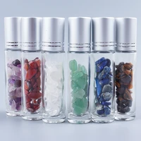 Crystal Jade Ball Roller Bottle Essential Oil Crushed Stone Natural Amethyst Healing Sphere Massage Around the Eyes Face Care 1
