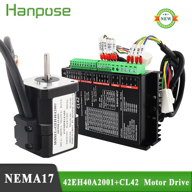 Шаговый двигатель 17HS4401 гибридный шаговый сервомотор NEMA 17 2A 0.4N.m + HBS57 набор