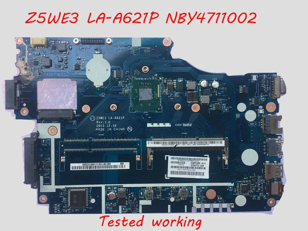 

Материнская плата Z5WE3 для ноутбука Acer Aspire LA-A621P E1-510 100%