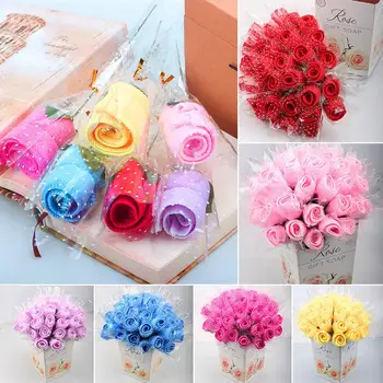

1pcs Rose Towel Wedding Gifts Home Textile Soft Candy Color Ultra-fine Nanofiber Cake Towels Washcloth Wedding Holiday Gifts