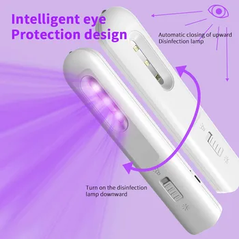 

Portable UV Sanitizer Handheld UV Light Disinfection Lamp for Home Office Travel Sterilization Stick UV Wand Sanitizer light