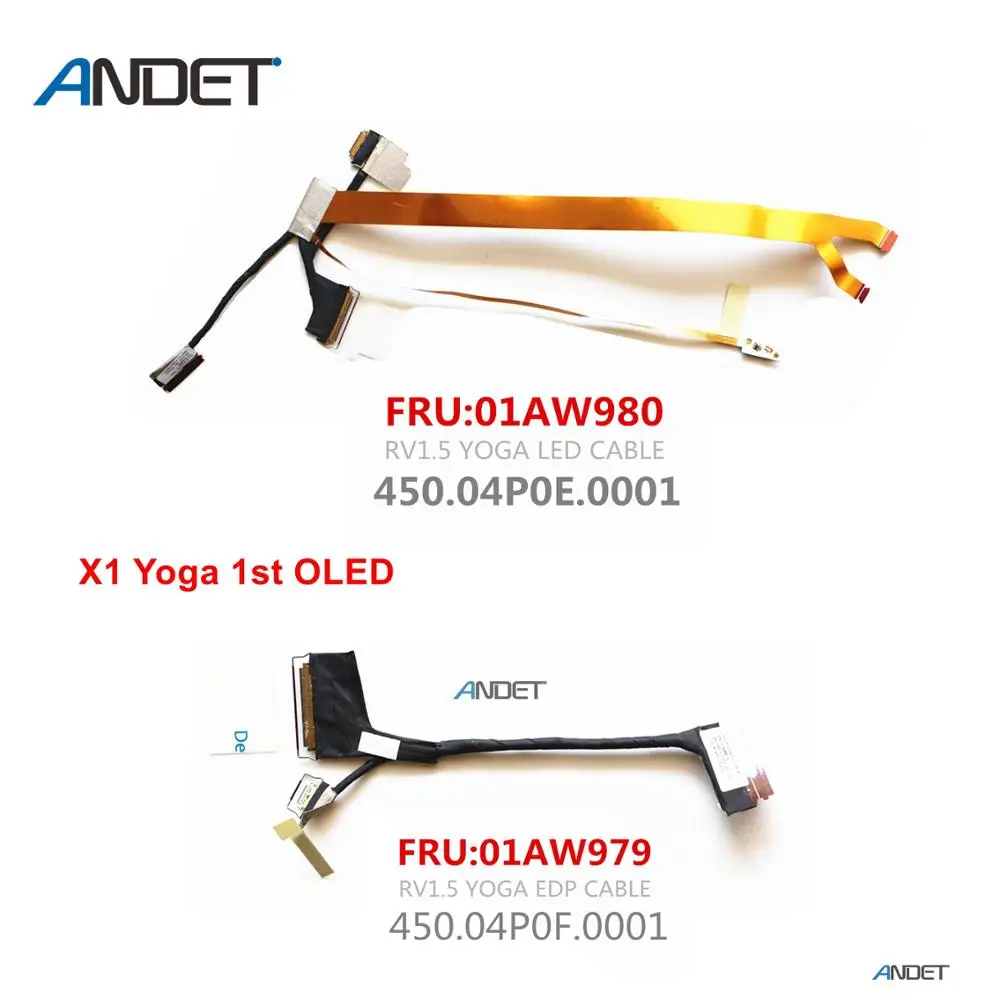 Najtaniej Nowy oryginalny dla Lenovo ThinkPad X1 joga 1st Gen dotykowy OLED kabel ekranu kamera 01AW980 450.04P0E.0001 01AW979 450.04P0F.0001