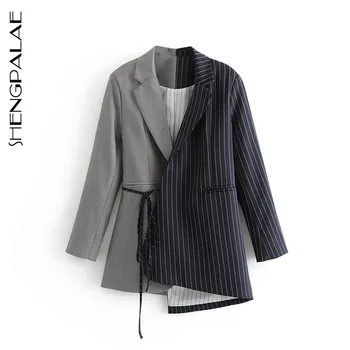 

SHENGPALAE 2020 New Fashion Spring Women Blazers And Jackets Work Office Lady Suit Slim Business Hit Color Coat ZA2650