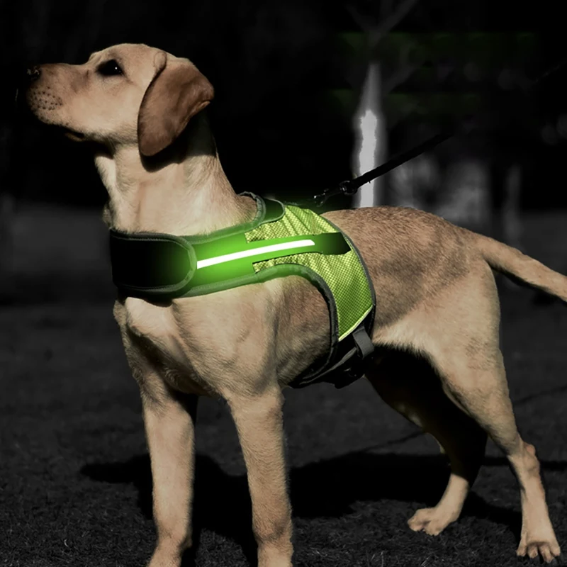 K-shaped Reflective Chest Harness Safety Night Travel Pet Accessories LED For Dog Luminous Medium And Large Dogs | Дом и сад
