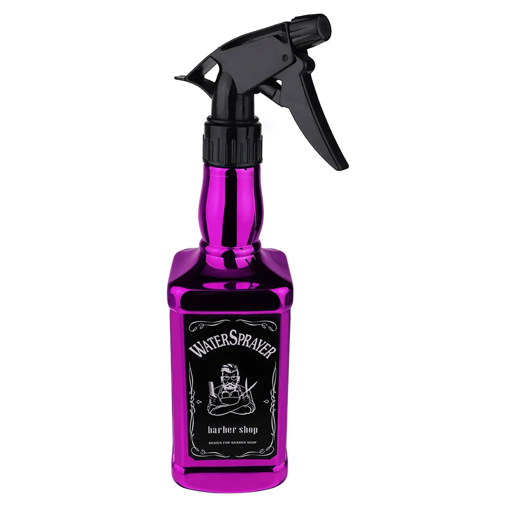 500ML Hairdressing Spray Bottle Empty Bottle Refillable Mist Bottle Salon Barber Hair Tools Water Sprayer Care Tools - Цвет: Purple