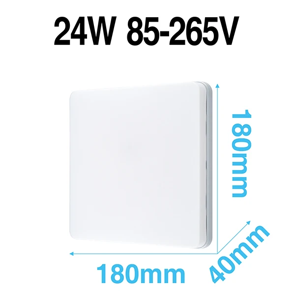 02 Square 24W Светодиодный панельный светильник 6 Вт 9 Вт 13 Вт 18 Вт 24 Вт 36 Вт 48 Вт AC85-265V широкий диапазон круглый квадратный скандинавский простой стиль SMD2835 для спальни гостиной - Цвет корпуса: 02 Square 24W