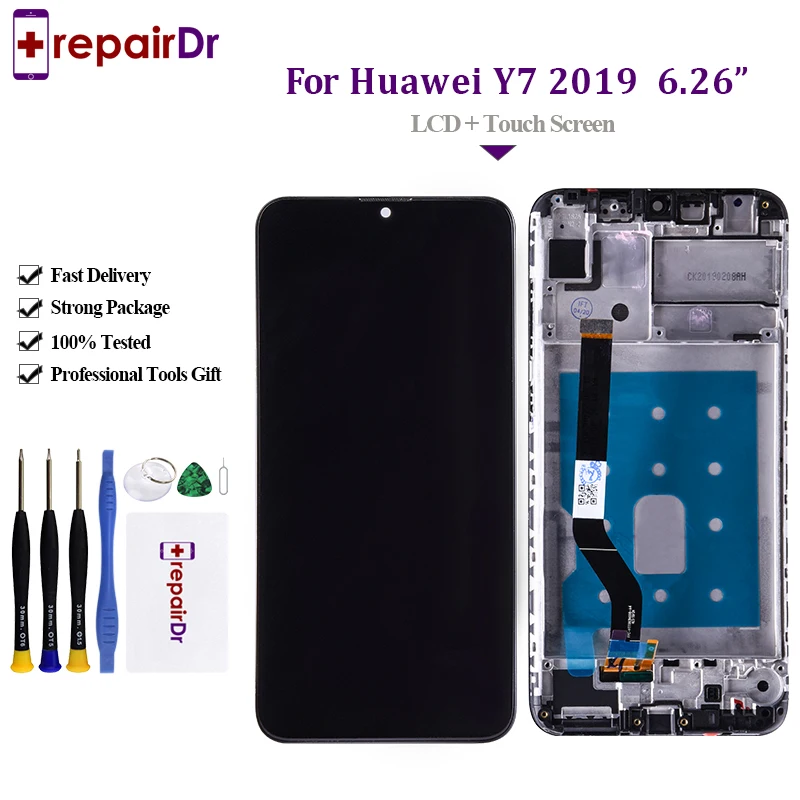 Оригинальный ЖК-дисплей для Huawei Y7 2019 сенсорный экран в сборе с рамкой 6 26 дюйма Pro