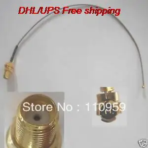 

DHL/EMS 100 pcs SMA Female Nut Bulkhead to IPX U Fi 1 13mm Pigtail-A2