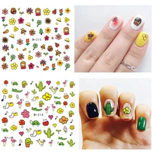 1Pcs Kawaii Bee Nette Cartoon Acryl Pulver Poly Gel Nagellack Nagel Kunst Dekorationen Kristall Maniküre Set Kit Nagel accesorios(China)