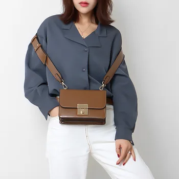 

Fashion Women Bag 2019 New Lock Ladies Shoulder Bag Diagonal Small Square Bag