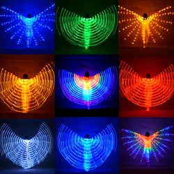 Adult Belly Dance Accessories Child Led Wings with Adjustable Sticks Stage Performance Props Shining Led Lamp Wings Belly Dance
