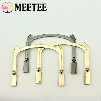 

Meetee 2pcs 90/105mm Metal Handle Women's Bag Square Frame Handle Buckles DIY Luggage Strap Part Hardware Accessories BF467