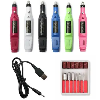 

5v Usb One Low Speed Electric Nail Drill Manicure Machine Bit Art Drill Nail Nail For Manicure File Pedicure Tool Cutters N B2L4