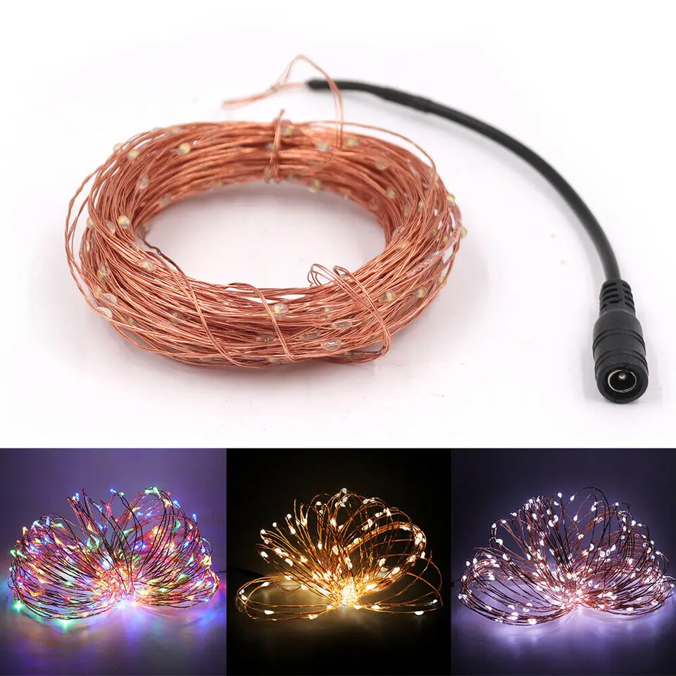 Guirnalda De 100 Led Multicolor Multifunción Para Exterior