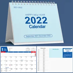 Calendrier de bureau en anglais 2022, calendrier mensuel Simple à fleurs, Agenda planificateur, organisateur, fournitures de papeterie de bureau 