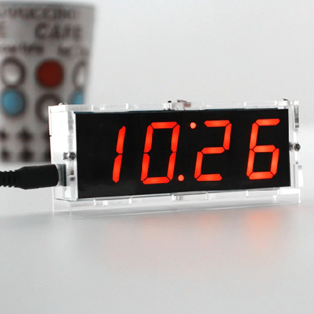 

51 Single-chip Microcomputer Light-control LED Digital Display Electronic Clock Making Kit DIY Manufacturing Accessories Parts