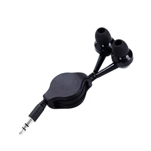 Cable In-Ear Earphone Headset Portable Earphone Straight Insert Extendable Wire Headphone Black/White