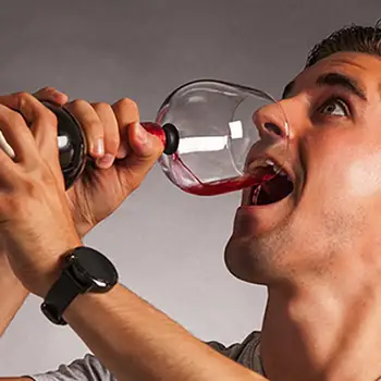 

500MLCreative Red Wine Champagne Glass Cup with Silicone Seal Drink Directly from Bottle Crystal Glasses Cocktail Mug