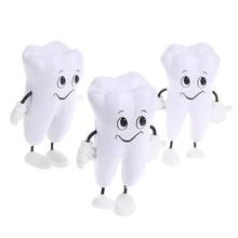Tooth-figure Squeeze Toy Soft PU Foam Tooth Doll Model Promotional Dentist Gift