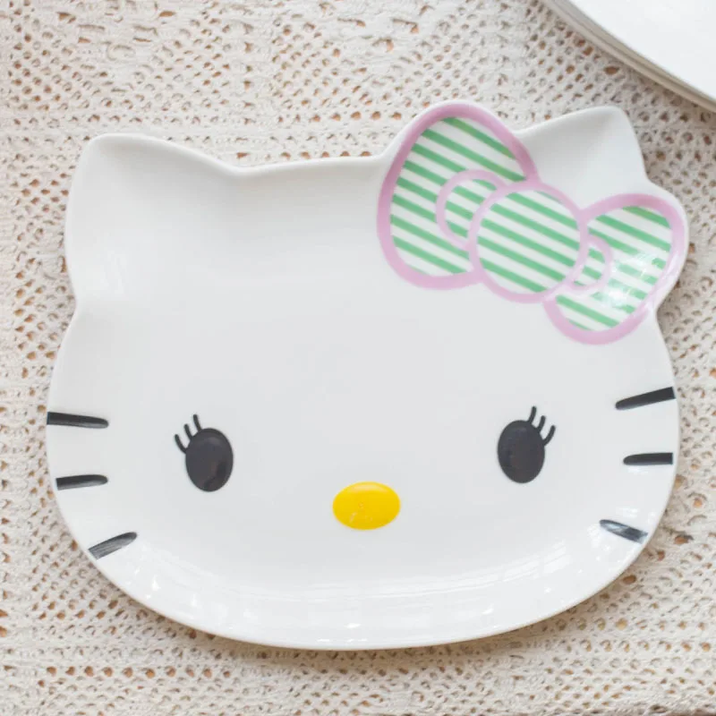 HelloKitty милый мультфильм керамические фруктовые закуски тарелка японский стейк Блюдо Набор Китай подносы для десерта тарелка