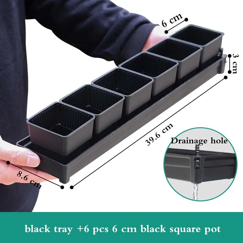Meshpot 7-Pack горшки для суккулентов, пластиковый цветочный горшок, контейнер для растений, саженцы, Детские принадлежности, украшение дома(внутренний диаметр. 6 см