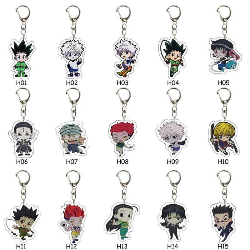 Брелок для ключей HUNTER x из аниме Killua Zoldyck Kurapika двусторонний брелок акриловый