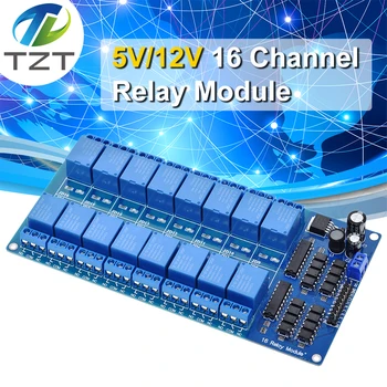 

1PCS 5V 12V 16 Channel Relay Module for arduino ARM PIC AVR DSP Electronic Relay Plate Belt optocoupler isolation 16 road