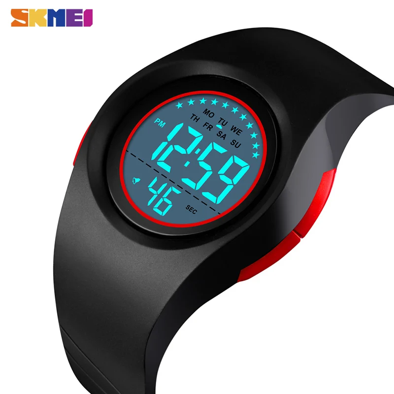 SKMEI Boy Sport Digital Watch Stopwatch Waterproof Childrens Watches Fashion Luminous Alarm Clock Children relogio infantil 1556 afbeelding