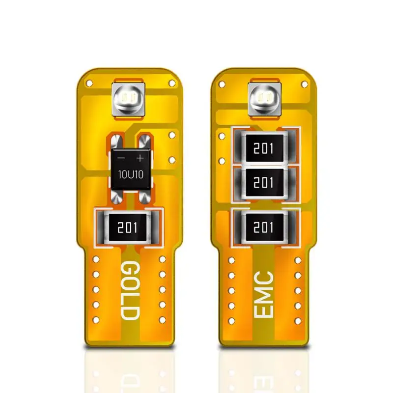 10 шт. AC/DC 12-24V CANBUS светодиодный ширина светильник T10 W5W 3030SMD супер яркий