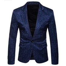 Новинка, мужские костюмы, блейзер с цветочным принтом, повседневные мужские костюмы, пиджак на одной пуговице, мужские костюмы для жениха, пальто