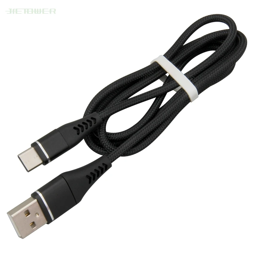 100 шт./лот тип пряжи C кабель для рыбалки Для huawei mate 20 Pro P20 USB C кабель для быстрой зарядки type-C кабель для huawei P30 Pro - Цвет: Черный