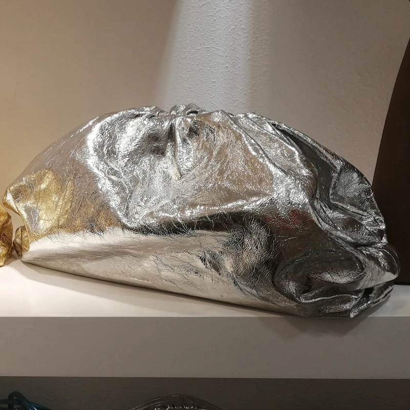 silver (sheepskin) Роскошных сумок для аккуратного хранения Для женщин сумки, дизайнерские сумки, кошельки и Сумки, округлый Bolsos Mujer женская сумка-клатч в Для женщин мешок - Цвет: silver (sheepskin)